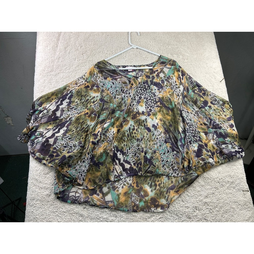JW Style Women's Top Medium Multicolor Animal Print‎ Polyester